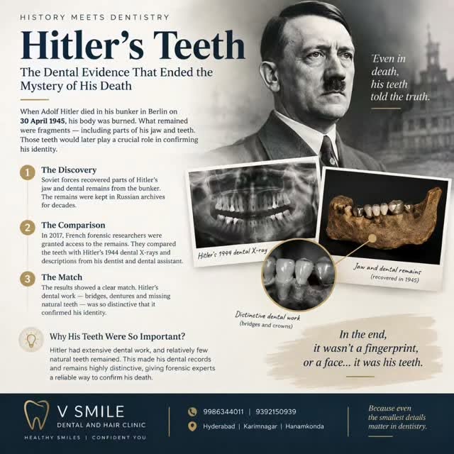 Identification After Death

Discovery by Soviets: When Soviet forces found Hitler's remains outside 
