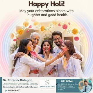 Happy Holi! May the colors of Holi brighten your life with joy, health, and success. Celebrate safel