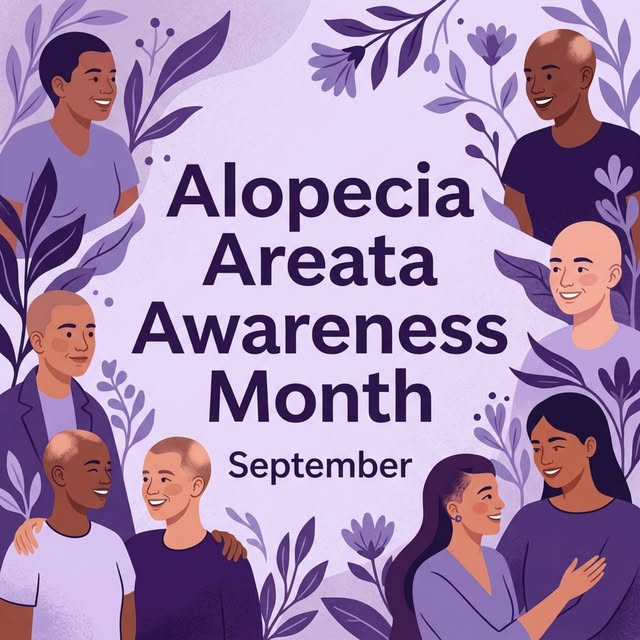 September shines a light on Alopecia Areata Awareness Month 💜 These diverse faces and hairstyles re