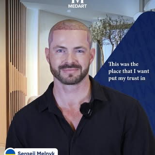 Ukrainian former football player and actor Sergeii Melnyk shares his experience at MedArt Hair. From