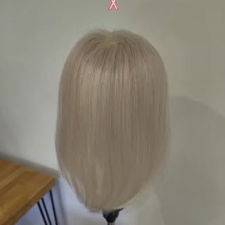 A beautiful #ash #blonde #hairpiece ready for a fitting! This client has #androgeneticalopecia. A ve