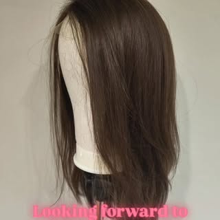 Another beautiful European raw virgin hair bespoke lace wig, 20" in length. 
Ready for a client with