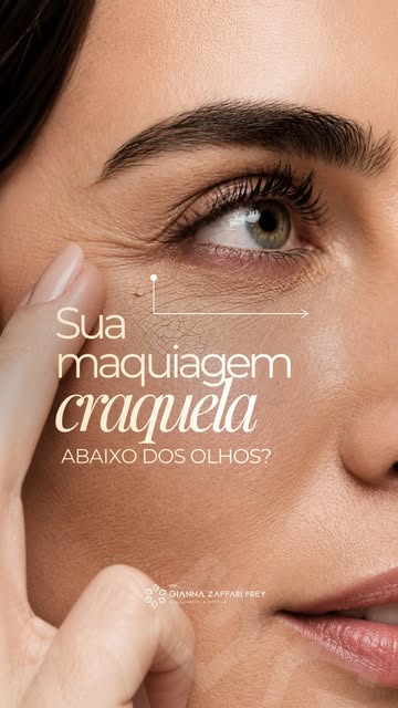 Sua maquiagem também craquela abaixo dos olhos? 

Isso também acontecia com a nossa paciente.

✔️ Po