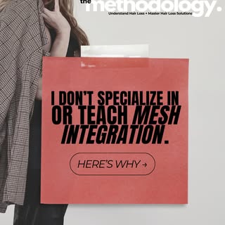 Mesh integration isn’t bad…
But using it as the automatic answer for every hair loss client needs to