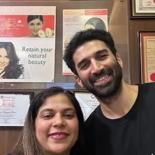 All Smiles 😃 Look who visited our clinic today. #AdityaRoyKapur 
.
.
Dr. Meghna Mour's
Face & Skin 