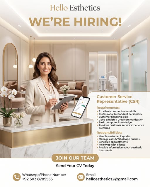 ✨ WE’RE HIRING! | CUSTOMER SERVICE REPRESENTATIVE (CSR) ✨

Are you confident, professional, and pass