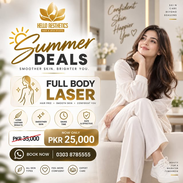 Your Summer Self-Care Starts Here ✨

Exclusive beauty & skin treatments at Hello Aesthetics, now at 