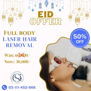 🎉 BIG DEAL ALERT! 50% OFF Laser Hair Removal! 💖 Goodbye unwanted hair, hello confidence. Limited T