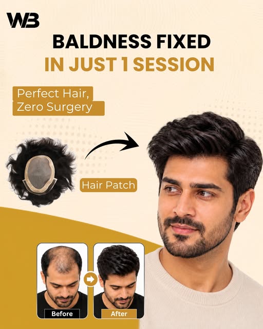 👉Natural look. Perfect fit. Confident you.

#HairPatch #HairTransformation #HairLossSolution #Natur