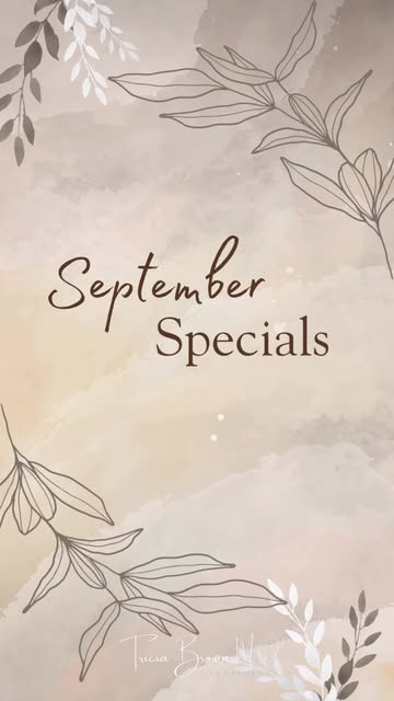 September Special are here!
 
Good health is always in.
Take the first step toward your wellness and
