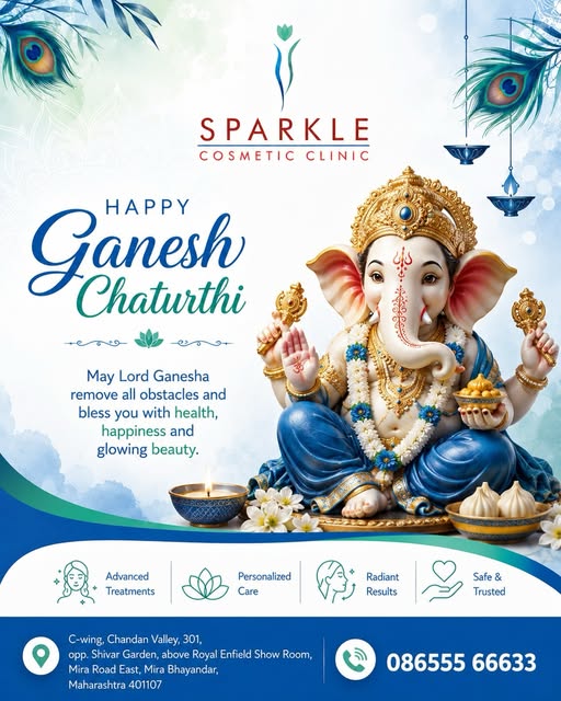 This Ganesh Chaturthi, glow with blessings, beauty & positivity! 

May Lord Ganesha remove every obs