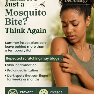 Think it’s just a mosquito bite? Think again. 🦟 Repeated scratching can lead to skin inflammation, 