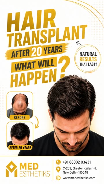 What happens to a hair transplant after 20 years? 🤔

Will transplanted hair stay natural and perman