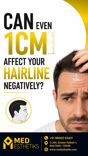 Can even 1 CM affect your hairline negatively? 🤔

When it comes to a hair transplant, hairline desi