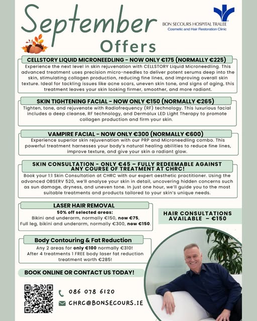 ✨ September at CHRC | Your Season of Radiance ✨

At CHRC, discover our exclusive September offers, t