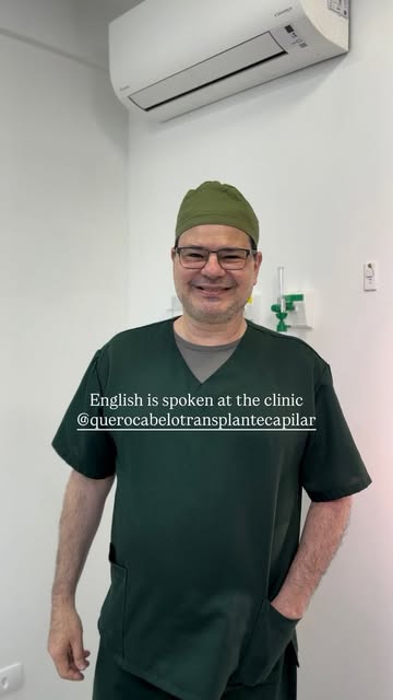 English is spoken at Quero Cabelo Clinic. A hair transplant clinic, southern Brazil, in Curitiba. We