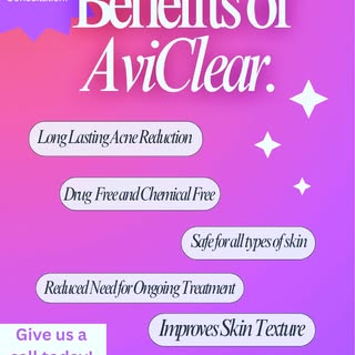 ✨ Ready to say goodbye to breakouts for good? ✨

Discover the Benefits of AviClear – the FDA-cleared