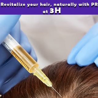 Say goodbye to thinning hair and hello to a fuller, healthier scalp with PRP at 3H. Regenerate natur