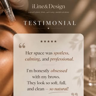 “I am honestly OBSESSED with my brows 😍 they look so soft, full, and clean — not harsh at all. so n