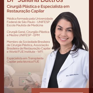 ✨ Um pouco sobre a minha formação profissional ✨
A área de transplante capilar exige dedicação, atua
