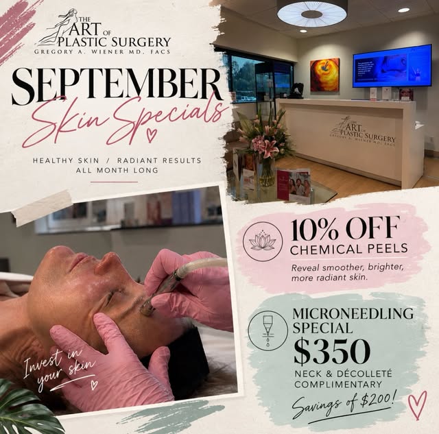 ✨ SEPTEMBER SKINCARE SPECIALS ✨

A little skin refresh, a lot of glow. 🤍

✨ 10% OFF Chemical Peels
