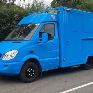 The Hair Ambulance, part way through its transformation. Get a hair check up with the best ride in B
