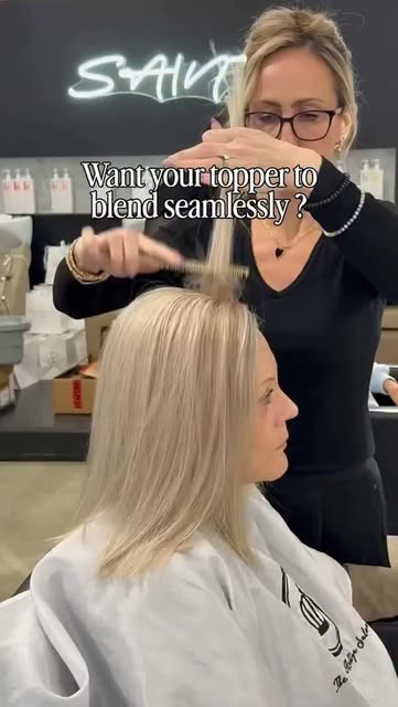 Want your topper to blend even MORE seamlessly? Try this stylist trick. 👀

Take a small strand of y