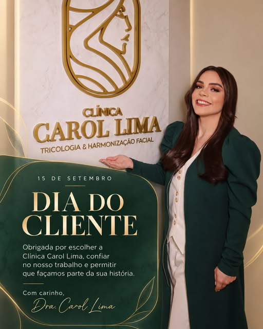 Hoje celebramos quem dá sentido à nossa história: você! ✨

Obrigada por escolher a Clínica Carol Lim