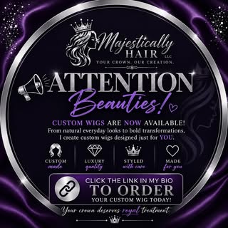 👑✨ Your custom crown is only a click away! Luxury wigs made just for YOU. Tap the link in my bio an