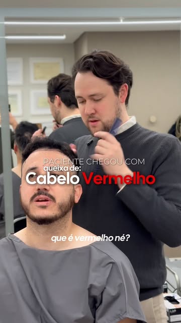 Durante a marcação da linha frontal, um detalhe chamou atenção: fios com tonalidade avermelhada conc