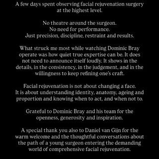 Throwback to last week.

A few days spent observing facial rejuvenation surgery at the highest level