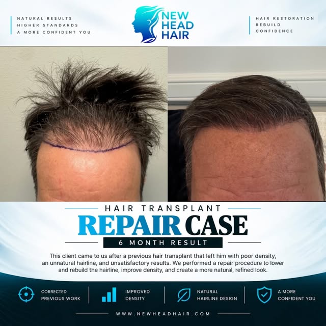 HAIR TRANSPLANT REPAIR | 6 MONTH RESULT 🔥

Not every hair transplant delivers the result a patient 