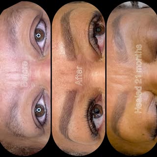 It’s not about the look of freshly done brows… it’s all about retention. Brows will appear slightly 