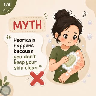 Psoriasis may look different, but it’s not contagious. 🤍
You can’t catch it through touching, sitti