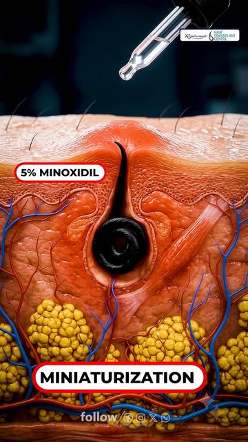 How 5% Minoxidil Helps Miniaturized Hair Follicles 🌱
Hair follicles affected by androgenetic alopec