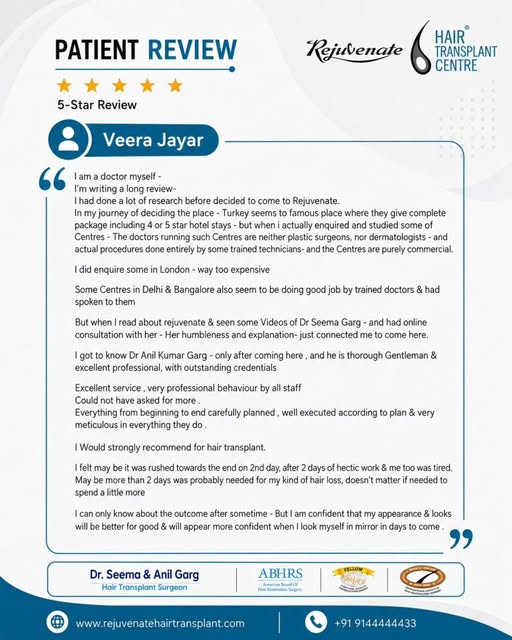 Receiving such positive feedback from our patients is truly rewarding. ❤️ 

 Veera Jayar shares his 