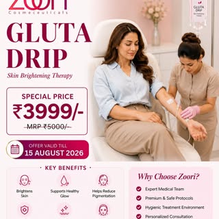✨ Glow from within with Zoori Gluta Drip Therapy! 💖

Give your skin the care it deserves with our p