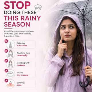🌧️ Monsoon can be tough on your skin… but your skincare habits matter even more! ✨

Think you’re ta