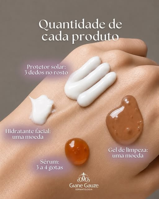 Você sabia que a quantidade de produto aplicada na pele faz diferença? ✨

Cada produto tem uma forma