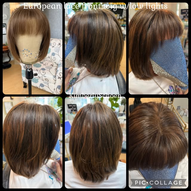 This customized European lace front wig was for a client who is dealing with medical related hair lo