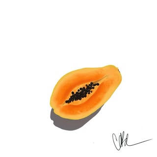 Digital art : fresh papaya #love #art #digital art #exoticfruit