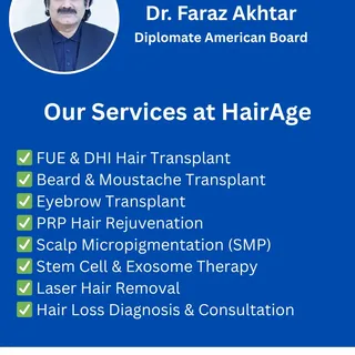 ✨ Your Hair. Your Confidence. Our Expertise.
At Hairage by Dr. Faraz Akhtar, we offer advanced, cust