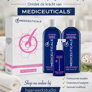 Gezond haar begint bij de juiste verzorging 

In onze webshop ontdek je de kracht van Mediceuticals: