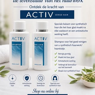 Goede verzorging verlengt de levensduur van het haarwerk 

In onze webshop vind je de Activ Senso Ha