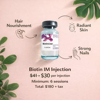 April glow starts from within ✨

Our Biotin IM injections are designed to support healthier hair, st