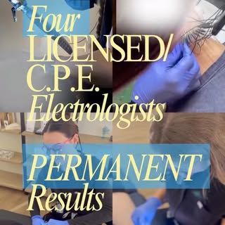 Our team consists of four licensed/C.P.E. electrologists with over a decade of experience. 

We spec