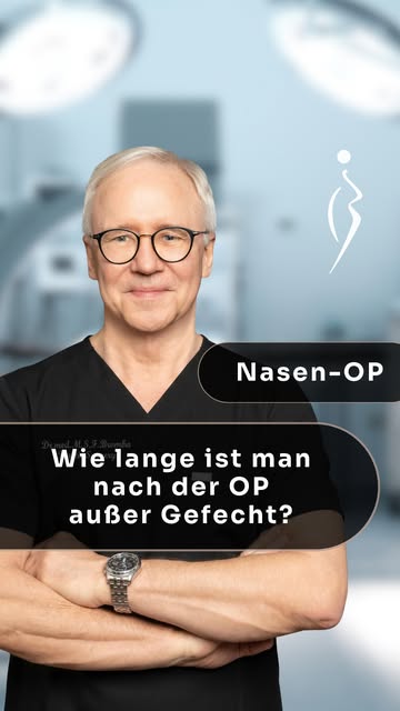 Wie lange ist man nach einer Nasenoperation außer Gefecht?

In der ersten Woche trägt man einen Gips