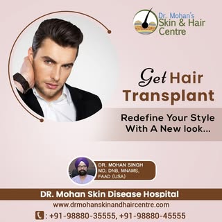 Get Hair Transplant and redefine your style with a new look!!

Dr. Mohan Skin Disease Hospital
Phone