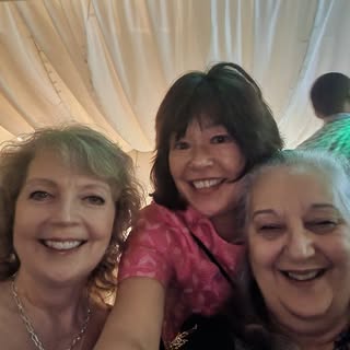 having fun at the ball with Susie Rose Lucy Harries Sue Baldwin and Lorraine Brodrick