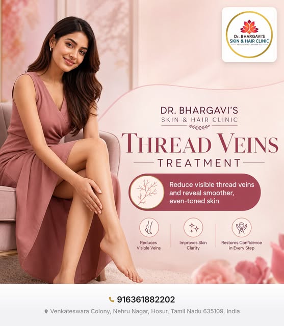 Experience advanced dermacare at Dr. Bhargavi's Skin & Hair Clinic. Our Thread Veins Treatment uses 